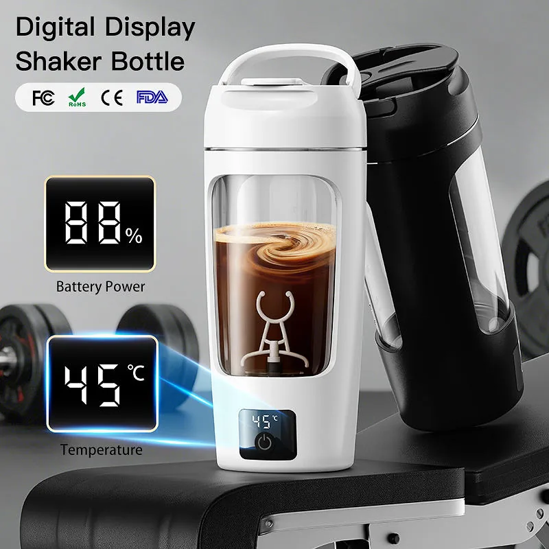 23652D Elektrische Protein-Shaker-Flasche mit Digitalanzeige, 650 ml 6